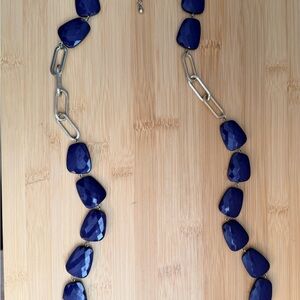 Elegant Blue and Silver Necklace